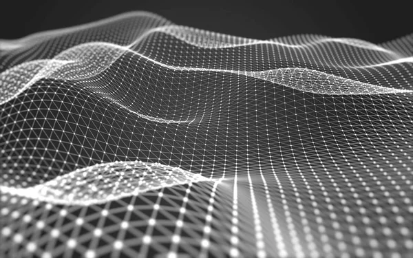 Çokgen alanı düşük Poli koyu arka plan, 3d render