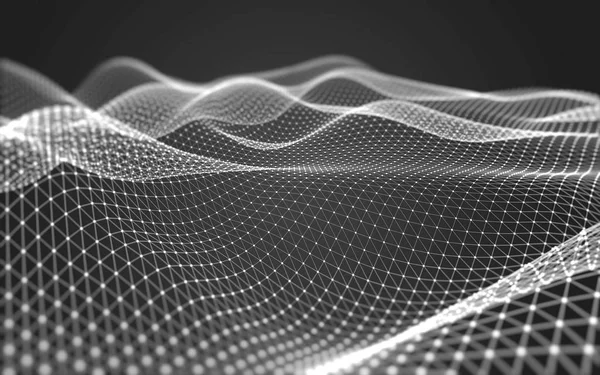 Çokgen alanı düşük Poli koyu arka plan, 3d render