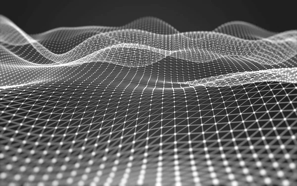 Çokgen alanı düşük Poli koyu arka plan, 3d render