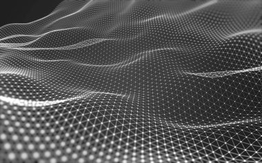 Çokgen alanı düşük Poli koyu arka plan, 3d render