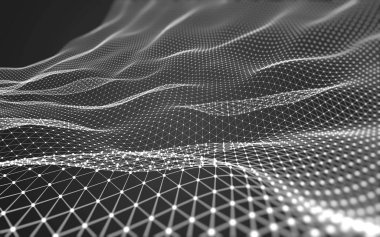 Çokgen alanı düşük Poli koyu arka plan, 3d render