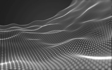 Çokgen alanı düşük Poli koyu arka plan, 3d render