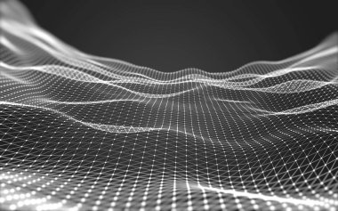 Çokgen alanı düşük Poli koyu arka plan, 3d render