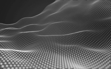 Çokgen alanı düşük Poli koyu arka plan, 3d render