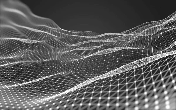 Çokgen alanı düşük Poli koyu arka plan, 3d render