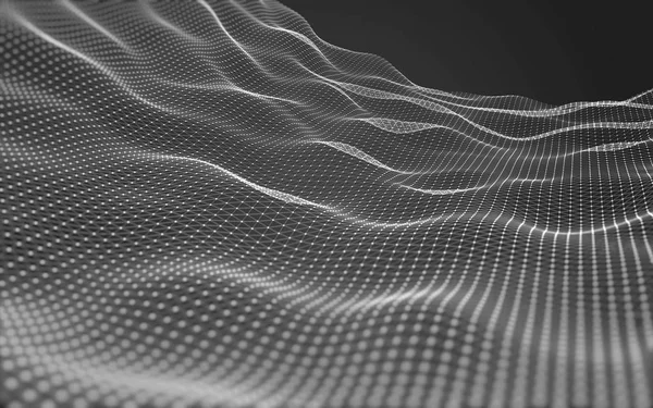 Çokgen alanı düşük Poli koyu arka plan, 3d render