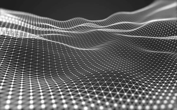 Çokgen alanı düşük Poli koyu arka plan, 3d render