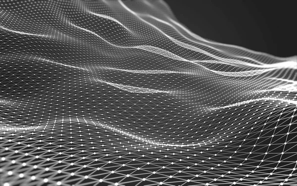 Çokgen alanı düşük Poli koyu arka plan, 3d render