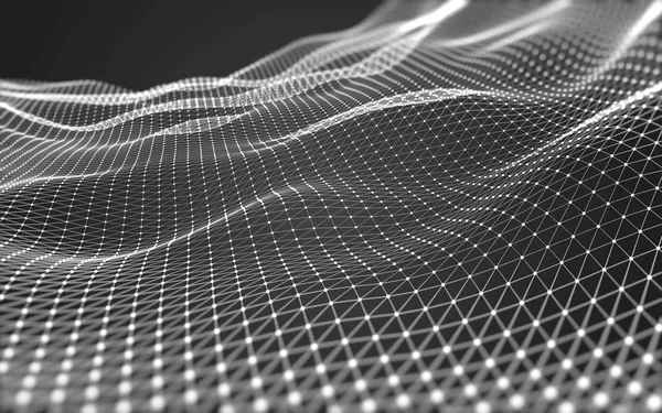 Çokgen alanı düşük Poli koyu arka plan, 3d render