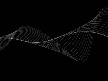 Bir parlayan ile koyu arka plan soyut dalgalar