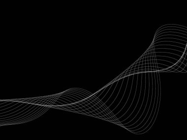 Bir parlayan ile koyu arka plan soyut dalgalar