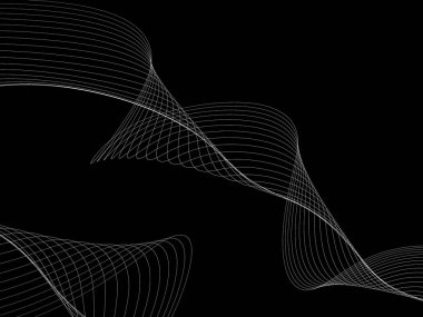 Bir parlayan ile koyu arka plan soyut dalgalar