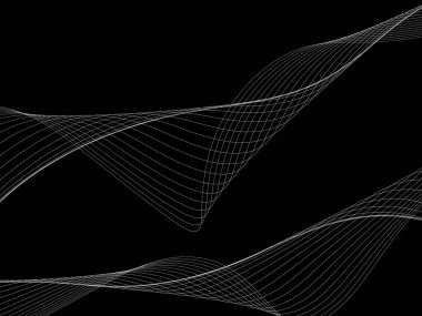 Bir parlayan ile koyu arka plan soyut dalgalar