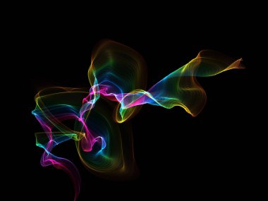 Bir parlayan ile koyu arka plan soyut dalgalar