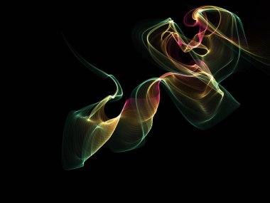 Bir parlayan ile koyu arka plan soyut dalgalar