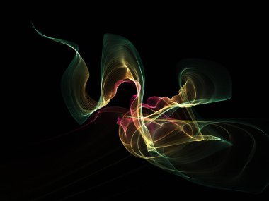 Bir parlayan ile koyu arka plan soyut dalgalar