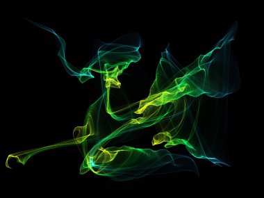 Bir parlayan ile koyu arka plan soyut dalgalar