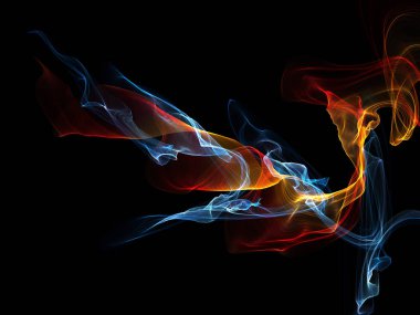 Bir parlayan ile koyu arka plan soyut dalgalar