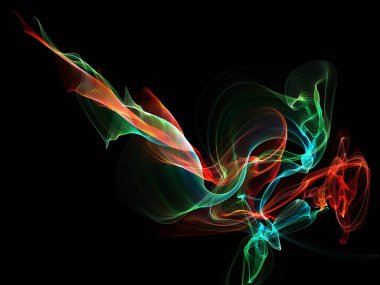 Bir parlayan ile koyu arka plan soyut dalgalar