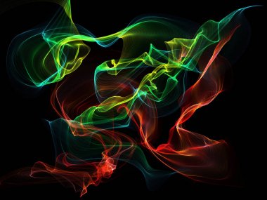 Bir parlayan ile koyu arka plan soyut dalgalar