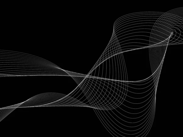 Σκούρο αφηρημένα φόντο με ένα λαμπερό αφηρημένη κύματα — Φωτογραφία Αρχείου