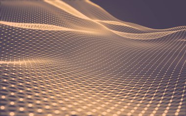 Çokgen alanı düşük Poli koyu arka plan, 3d render