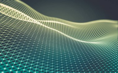 Çokgen alanı düşük Poli koyu arka plan, 3d render