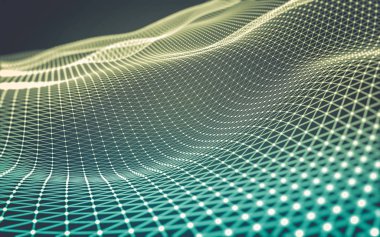 Çokgen alanı düşük Poli koyu arka plan, 3d render