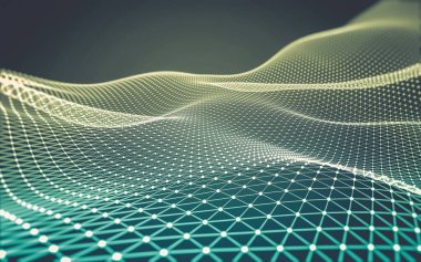 Çokgen alanı düşük Poli koyu arka plan, 3d render