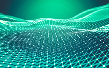 Çokgen alanı düşük Poli koyu arka plan, 3d render