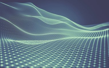 Çokgen alanı düşük Poli koyu arka plan, 3d render