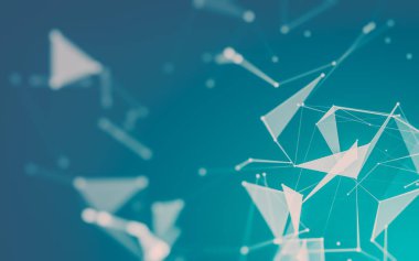 Çokgen alanı düşük Poli koyu arka plan, 3d render