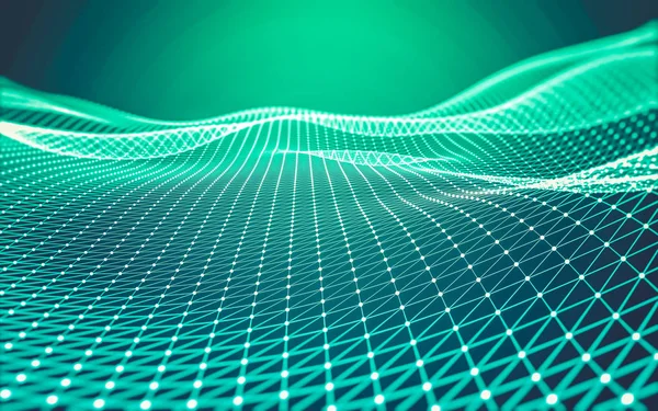 Çokgen alanı düşük Poli koyu arka plan, 3d render