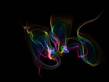 Bir parlayan ile koyu arka plan soyut dalgalar