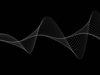 Bir parlayan ile koyu arka plan soyut dalgalar