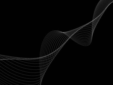 Bir parlayan ile koyu arka plan soyut dalgalar