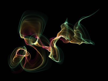 Bir parlayan ile koyu arka plan soyut dalgalar