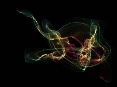 Bir parlayan ile koyu arka plan soyut dalgalar