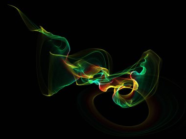 Bir parlayan ile koyu arka plan soyut dalgalar