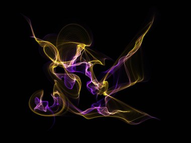 Bir parlayan ile koyu arka plan soyut dalgalar