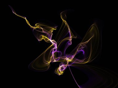 Bir parlayan ile koyu arka plan soyut dalgalar