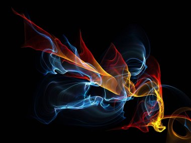 Bir parlayan ile koyu arka plan soyut dalgalar