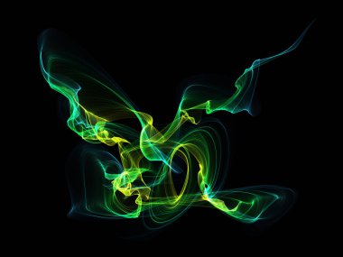 Bir parlayan ile koyu arka plan soyut dalgalar