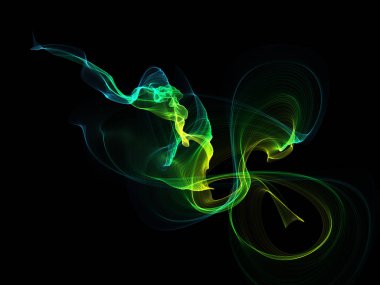 Bir parlayan ile koyu arka plan soyut dalgalar