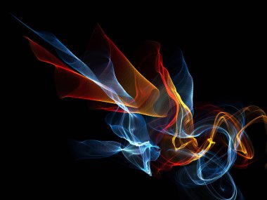 Bir parlayan ile koyu arka plan soyut dalgalar