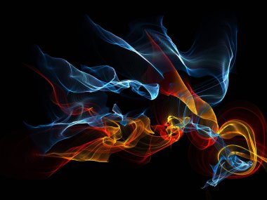 Bir parlayan ile koyu arka plan soyut dalgalar