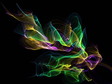 Bir parlayan ile koyu arka plan soyut dalgalar