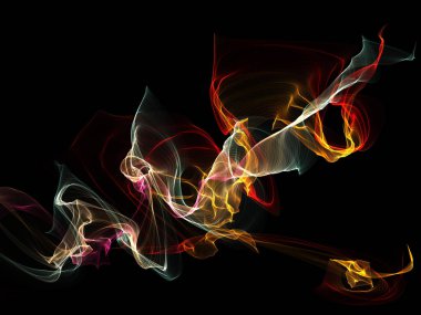 Bir parlayan ile koyu arka plan soyut dalgalar