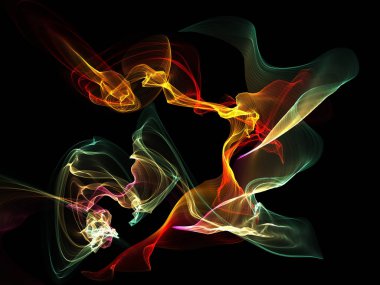 Bir parlayan ile koyu arka plan soyut dalgalar