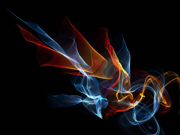 Bir parlayan ile koyu arka plan soyut dalgalar